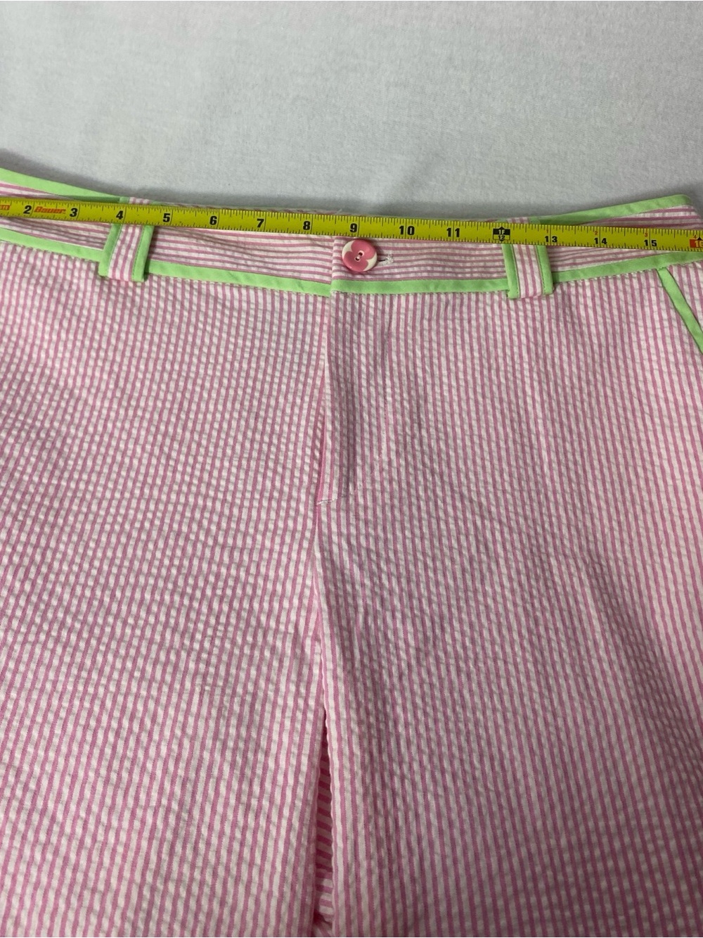 Lilly Pulitzer VINTAGE WHITE LABEL Pink White Stripe 2 Piece Set Top Capri 6 - Picture 11 of 15